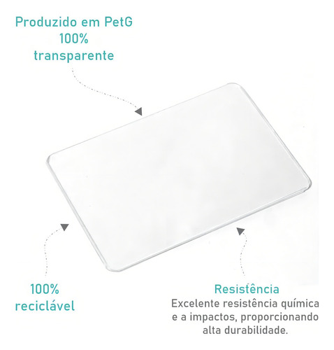 Proteção Cnh Documento Habilitação Acrilico Ps - Kit 30 Pçs