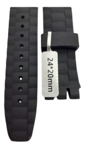 Malla Para Reloj Swatch Negra C.a.3 22mm Engarce Ancho 24mm