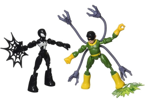 Imagem 3 de 6 de Bonecos Marvel Bend And Flex Spider Man Vs Doc Ock Hasbro