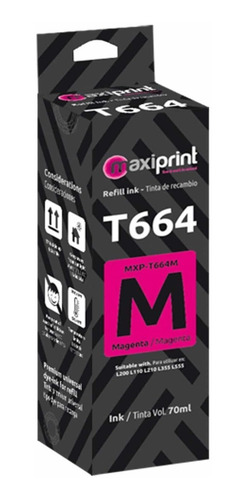 Tinta Compatible Epson T664 Todos Los Colores