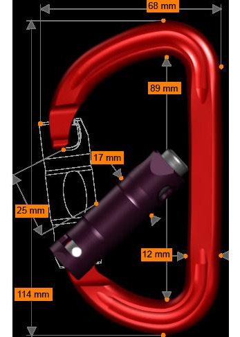 Mosquetón D Rock-d Screw Lock Rock Exotica Talla: Unidadcolo