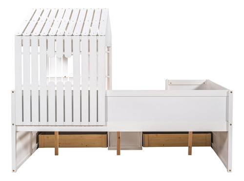 Cama Baja De Tamaimo Matrimonial Con Cuatro Cajones, Diseño