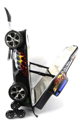 Imagem 8 de 10 de Mochila De Rodinha Hotwheels 3d Lancheira Maxtoy 2500fm20