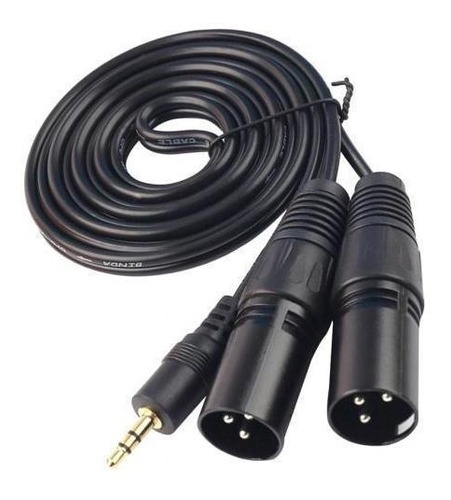 2 Cable De 1,5 M 3,5 Mm A Xlr Doble
