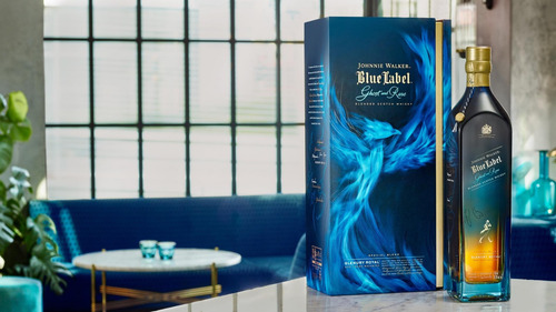 Whisky Johnnie Walker Blue Label Ghost Rare Glenury Royal.