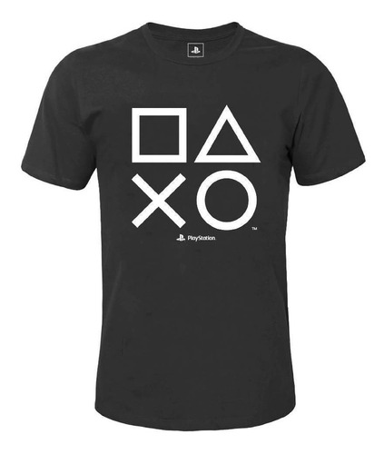 Camiseta Símbolos Playstation Licenciado Geek