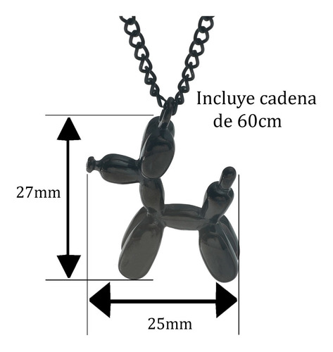 Imagen 3 de 6 de Collar Con Dije Globo De Perrito 1195