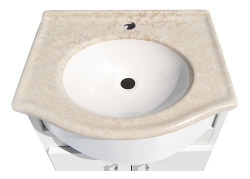 Muebles De Baño + Bacha / Pileta Veteada De Mármol Cultivado