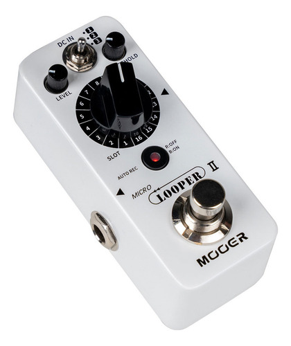 Pedal De Efectos Mooer Mlp3 Micro Looper Ii Color Blanco