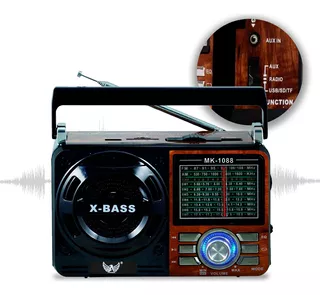 Rádio Retro Radinho Vintage Portátil Potente Usb Mp3 Am Fm