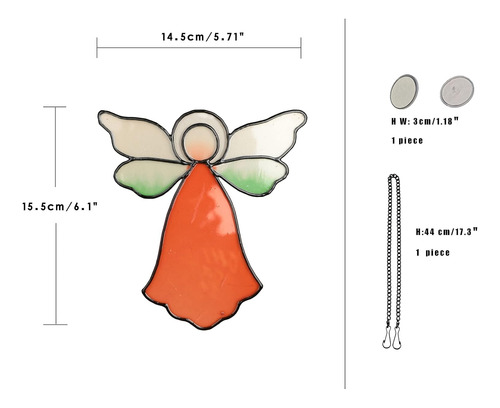 Atrapa Sol D Acrílico Diseño De Ángel Para Colgar En Ventana
