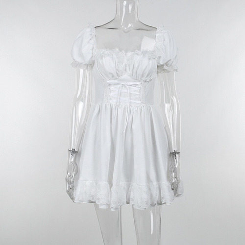 New.. Minivestido Con Cordones Con Corsé Lolita Gótico
