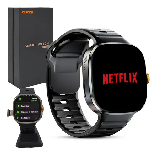 Smartwatch Qubo Android Chip 4g Internet Whatsapp Spotify Negro