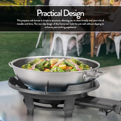 Gasone Quemador Propano Wok 33 Cm Con Regulador Y Manguera