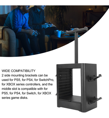 Game Storage Tower Most 10 Disk 2 Auriculares Stand 4