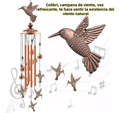 A Colibrí Campana Árbol De Navidad Decorado Patio Regalo Set
