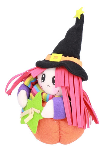 Muñeca De Peluche De Halloween  Divertida Bruja Calabaza