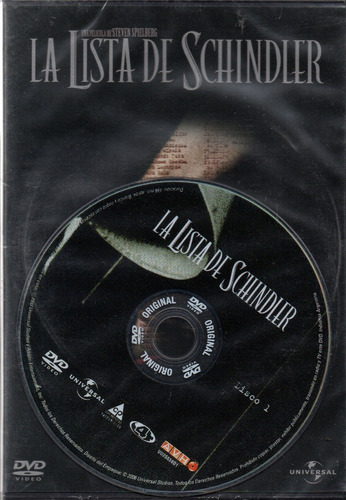 La Lista De Schindler (2 Dvd) - Dvd Nuevo Orig Cerr - Mcbmi