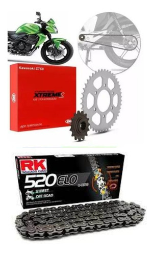 Kit Relação Vaz Rk Kawasaki Z 750 Z750 15/45 520