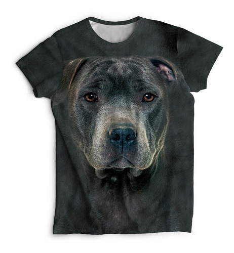 Remera De Perro Pitbull Terrier Blue Furious