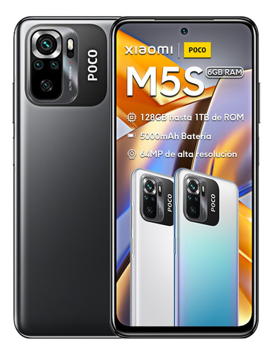 Xiaomi Poco M5s, Dual Sim 128 Gb 6 Gb Ram, 6.43'' Amoled 64 Mp 5000 Mah 33 W, Liberado Global, Reacondicionado Seminuevo, Con En Caja Original, Gris (Reacondicionado)