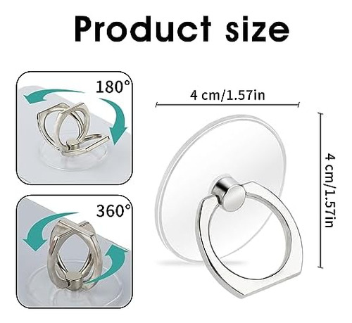 Sibba Ganchos De Soporte Para Anillos De Teléfono Celular 2