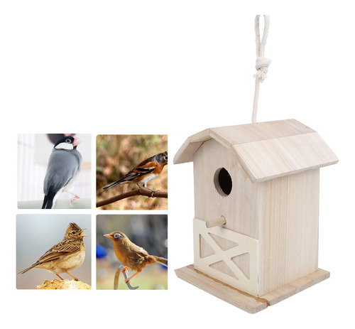 Accesorio De Minijaula De Madera Para Anidar Bird House Para