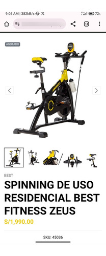 Bicicleta Spinning Best Zeus (Usado)