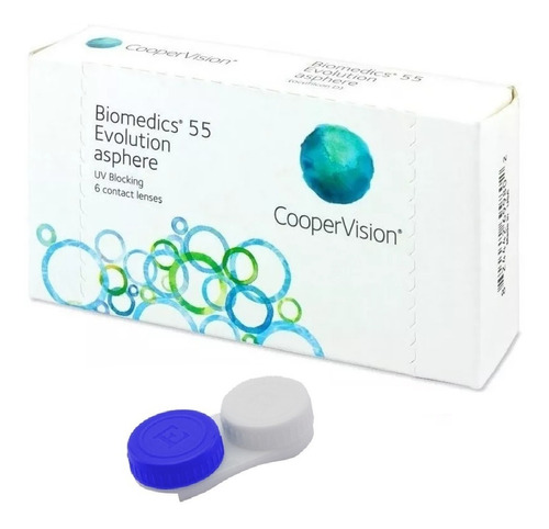 Lentes De Contato Biomedics 55 Incolor Com Grau + Case