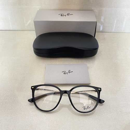 Armação Arredondada Feminina Original Ray Ban Rb 7246l 53mm