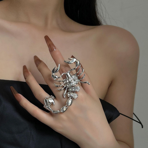 Escorpión Largo Bling Joyería De Moda Diamantes De Plata