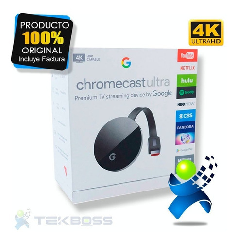 Imagen 1 de 6 de Google Chromecast Ultra 4k Garantía Factura Y Caja Sellada