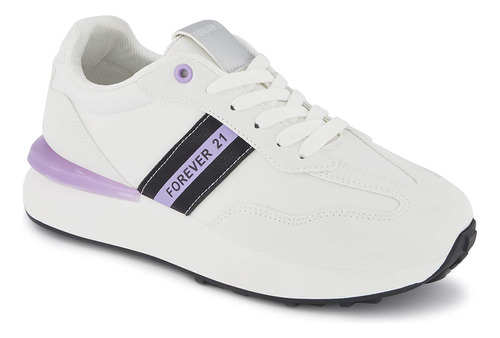 Tenis Casual In62368w Logo Blanco Gris Rosa Ojal Metal