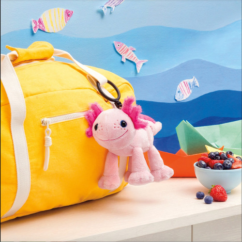 Peluche Con Aroma Scentsy Buddy Clip Blush El Ajolote Rosa Claro