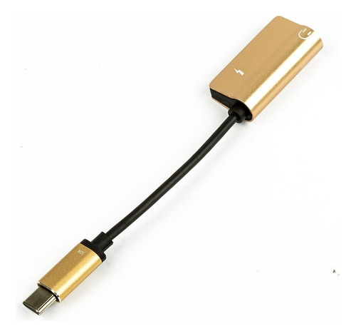 Adaptador Tipo C Para P2 3,5mm - Fone Com Carregamento
