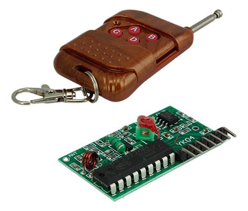 Controle Remoto Rf 433mhz 4 Canais Com Receptor - Roxo