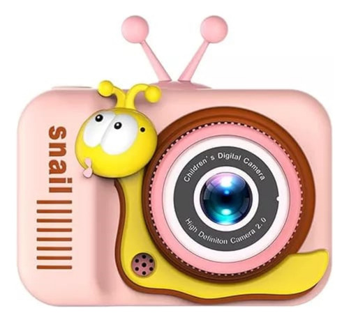 Camara Digital Retro Fotos Video Usb Niños Recargable Rosa