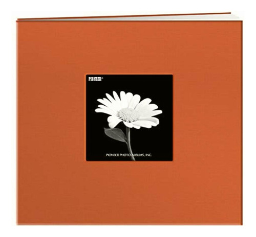 Pioneer 8 Inch By 8 Inch Postbound Fabric Frame Cover Memory Color Orange
