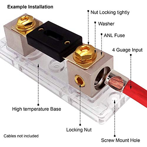 Portafusible Anl Línea De 0/2/4 Calibre Awg Fusible An...