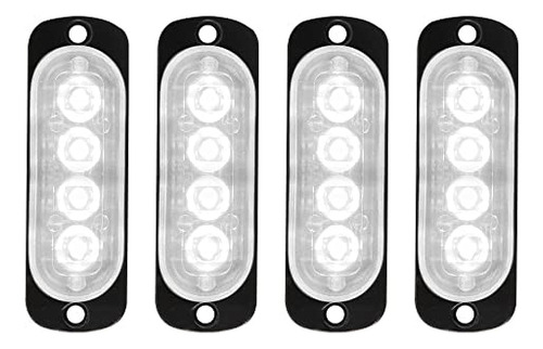 Yifengshun 4-led White Emergency Strobe Light Bar, 18 Modos