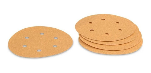 Imagen 1 de 6 de Set 5 Lijas Para Lijadora Roto Orbital 5'' 125mm Varios Gran