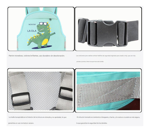 El Arnés De Seguridad Verde Para Niños A Prueba De Pérdidas