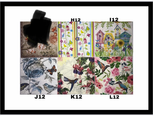 Servilleta Decoupage Set X 10 Importadas Pájaros Y Flores