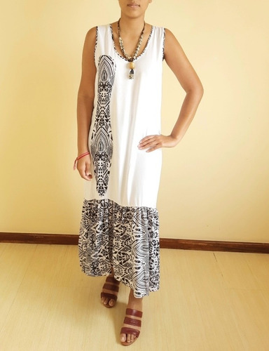 Imagem 2 de 5 de Vestido Feminino Tecido Longo Antônia