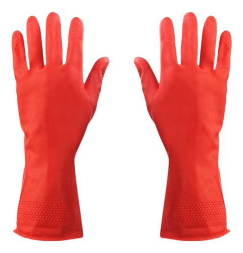 12 Pares Guante Latex Multiusos Alyger Limpieza Grande Rojo