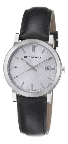 Reloj Burberry Bu9008 Para Hombre Con Correa De Cuero Negro 