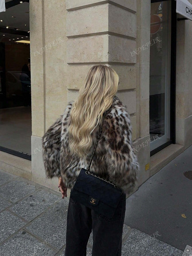 Tapado Piel Sintetica Animal Print Leopardo Shein Importado