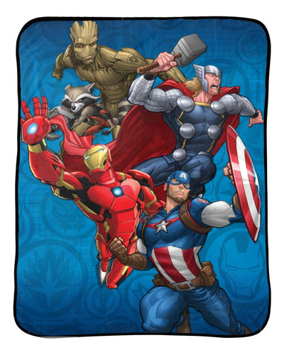 Marvel Avengers Manta De Cama Para Niños  46 Pulgadas X 60