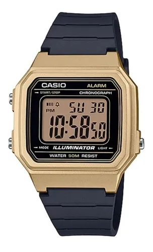 Reloj Casio Dorado Para Hombre Casio Clásico, Dorado/negro, Color de la  correa Negro Color del fondo Dorado oscuro