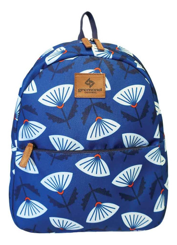 Mochila Urbana Gremond Chica - Glasgow Azul Flores